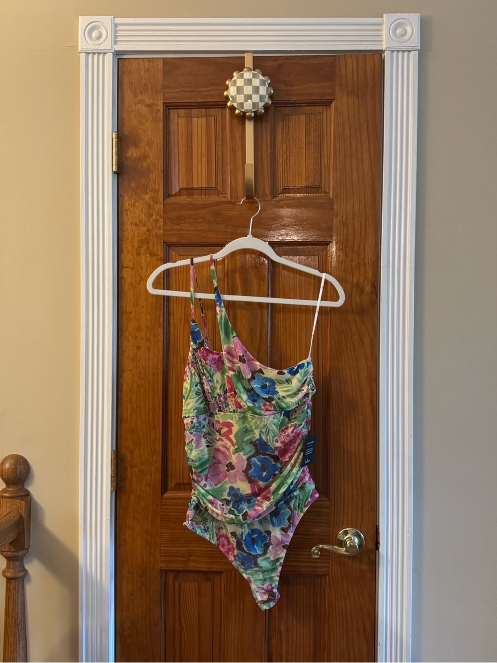 NWT Lulus Floral Ruched One-Shoulder Bodysuit | Date Night & Vacation